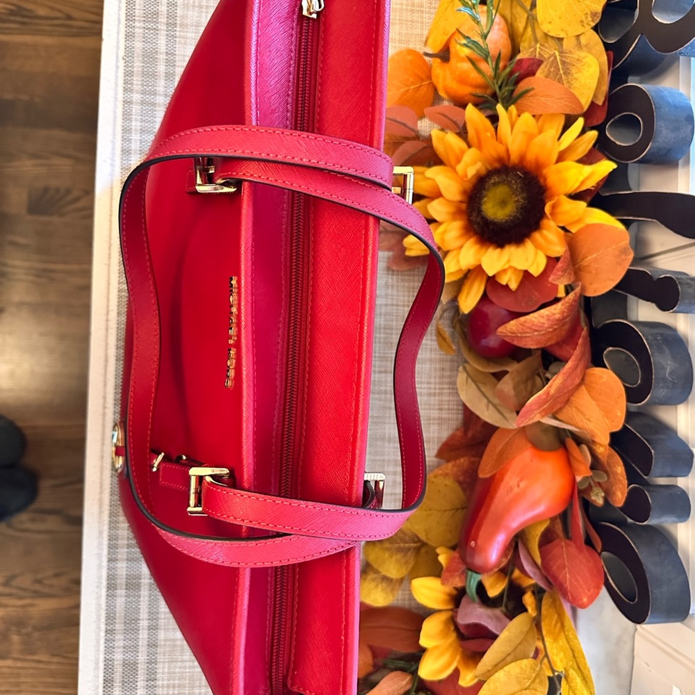 Michael Kors Vibrant Red Tote - Picture 8 of 9